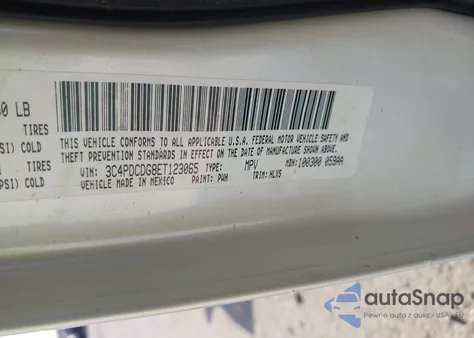 2014 Dodge Journey Limited from USA, damaged, VIN 3C4PDCDG8ET123065